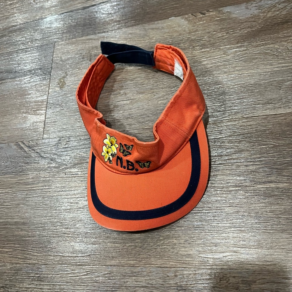 Orange Embroidered sun hat